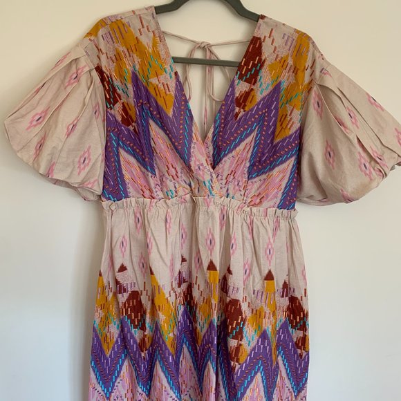 Anthropologie Not So Serious by Pallavi Mohan Abstract Embroidered Mini Dress - Picture 5 of 11